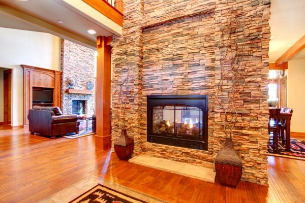 Stone Hearth Installation in Sterling
